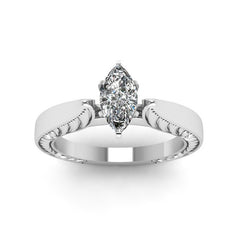 Vintage Oval Zircon Ring with Silver Coating