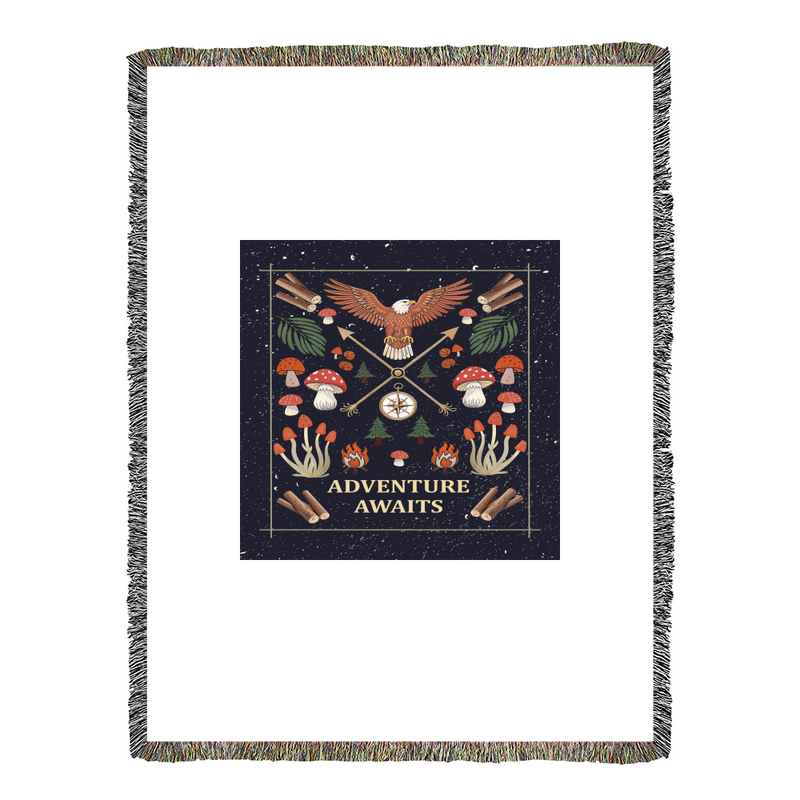 Adventure Awaits - Woven Blanket