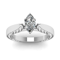 Vintage Oval Zircon Ring with Silver Coating
