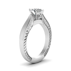 Vintage Oval Zircon Ring with Silver Coating